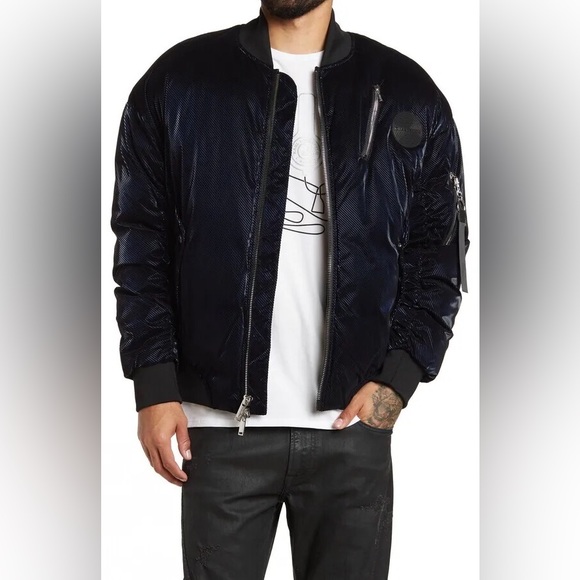 Karl Lagerfeld navy bomber jacket